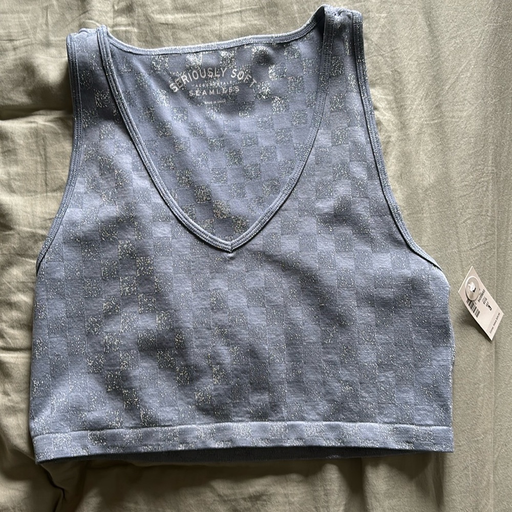 Aeropostale Seriously Soft Seamless Blue tank size Large